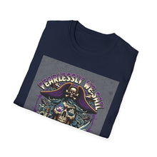 Load image into Gallery viewer, Pirate Conqueror T-Shirt | Unisex Softstyle Tee | Skull &amp; Crossbones Design | Perfect for Halloween, Pirate Parties, Casual Wear, Gift Ideas
