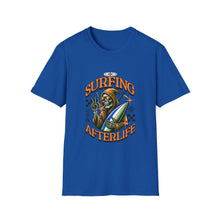 Load image into Gallery viewer, Surfing Afterlife T-Shirt, Unisex Graphic Tee, Beachwear, Gift for Surfers, Casual Summer Style, Unique Statement Shirt
