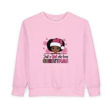 Load image into Gallery viewer, Christmas Toddler Sweatshirt, Festive Kids Apparel, Holiday Gift, Cute Girl Sweater, Winter Wear, Toddler Christmas Jumper, Christmas

