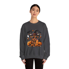 Load image into Gallery viewer, Halloween Dog Sweatshirt, Unisex Crewneck, Cozy Fall Apparel, Spooky Season Gift, Pet Lover's Top
