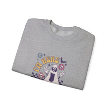 Load image into Gallery viewer, Halloween Ghost Sweatshirt, I'm Here for the Sincere Boos, Cozy Fall Apparel, Unisex Sweatshirt, Perfect for Halloween, Casual Wear
