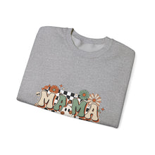 Load image into Gallery viewer, Fall Vibes Mama Sweatshirt, Cozy Crewneck for Moms, Halloween Gift, Seasonal Apparel, Autumn Fashion
