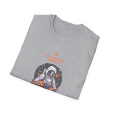 Load image into Gallery viewer, Halloween Astronaut Graphic T-Shirt, Unisex Halloween Tee, Trick or Treat Shirt, Space-Themed Apparel, Fun Casual Wear
