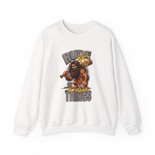 Load image into Gallery viewer, Rude of Solving Things Sweatshirt, Funny Crewneck, Unisex Humor Apparel, Gift for Him/Her, Casual Comfort Wear, Perfect for Every Occasion

