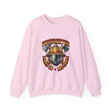 Load image into Gallery viewer, Firefighter Crewneck Sweatshirt - First In Last Out, Unisex Sweatshirt, Firefighter Gift, Casual Warmth, Everyday Apparel
