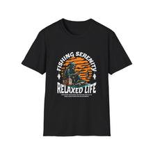 Load image into Gallery viewer, Unisex Fishing Serenity T-Shirt, Relaxed Life Tee for Fishing Enthusiasts, Outdoor Lover Gift, Casual Wear, Birthday Present, [...]
