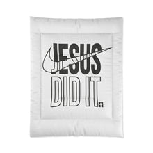 Load image into Gallery viewer, Jesus Did It Comforter - Fun Bedding, Gift for Faith Lovers, Christian Decor, Bedroom Cozy, Unique Housewarming Present
