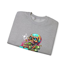 Load image into Gallery viewer, Funny Skull Quotes Unisex Sweatshirt, Happy Vibes Sweater, Silly Skeleton Jumper, Motivational Pullover, Cool Graphic Crewneck, Comfortable
