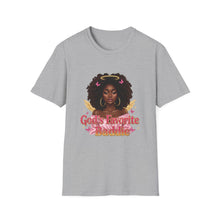 Load image into Gallery viewer, Gods Favorite Baddie Unisex T-Shirt, African American Woman Tee, Black Princess Shirt, Black History Gift, Self Love Apparel
