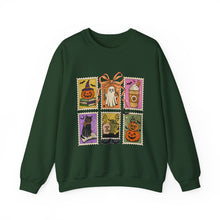 Load image into Gallery viewer, Halloween-Themed Crewneck Sweatshirt, Cozy Unisex Crew, Fall Fashion, Pumpkin Decor, Seasonal Gift, Cute Sweatshirt for October
