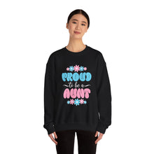 Load image into Gallery viewer, Proud Aunt Sweatshirt, Cozy Gift for Aunts, Family Gatherings, Birthday Present, Mother's Day Gift, Casual Outfit
