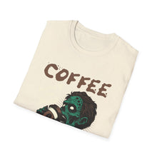 Load image into Gallery viewer, Zombie Coffee Lover T-Shirt | Unisex Casual Tee for Coffee Lovers | Halloween, Gift, Daily Wear, Softstyle  Tee
