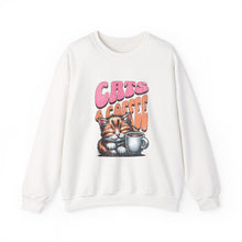 Load image into Gallery viewer, Cozy Cats &amp; Coffee Sweatshirt - Perfect Gift for Cat Lovers, Weekend Lounging, Birthday, or Coffee Time
