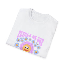 Load image into Gallery viewer, Petals of Joy T-Shirt, Flower Graphic Tee, Positive Vibe Apparel, Unisex Casual Shirt, Spring/Summer Fashion, Gift for Friends
