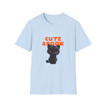 Load image into Gallery viewer, Cute Spook Cat T-Shirt, Halloween Tee, Unisex Softstyle Shirt, Funny Black Cat Shirt, Fall Fashion, Gift for Cat Lovers
