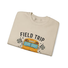Load image into Gallery viewer, Field Trip Vibes Sweatshirt | Unisex Crewneck for Adventure Lovers, Casual Wear, School Events, Gifts for Students

