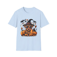 Load image into Gallery viewer, Halloween Witch Dog Unisex Softstyle T-Shirt, Cute Pet Tee, Halloween Costume, Fall Fashion, Spooky Season Top, Gift for Pet Lovers
