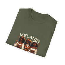 Load image into Gallery viewer, Melanin Goddess Unisex Softstyle T-Shirt, Casual Wear, Affirmation Tee, Gift for Her, Summer Essential, Black Woman Pride Shirt

