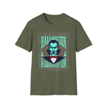 Load image into Gallery viewer, Halloween Vampire T-Shirt | Unisex Softstyle Tee, Spooky Shirt, Halloween Costume, Men's &amp; Women's Apparel, Fun Gift
