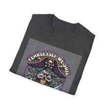 Load image into Gallery viewer, Pirate Conqueror T-Shirt | Unisex Softstyle Tee | Skull &amp; Crossbones Design | Perfect for Halloween, Pirate Parties, Casual Wear, Gift Ideas
