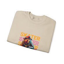 Load image into Gallery viewer, Skater Bear Crewneck Sweatshirt - Cool Aesthetic for Skate Lovers, Perfect Gift for Birthdays, Casual Wear, Unisex Sweater, Streetwear
