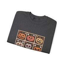 Load image into Gallery viewer, Halloween Pumpkin Patch Crewneck Sweatshirt, Cozy Fall Sweater, Unisex Halloween Apparel, Spooky Season Gear, Perfect for Halloween Parties
