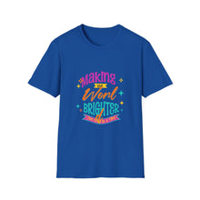 Load image into Gallery viewer, Bright World T-Shirt - Unisex Graphic Tee, Fun Casual Wear, Gifts for Friends, Uplifting Statement Shirt, Perfect for Celebrations
