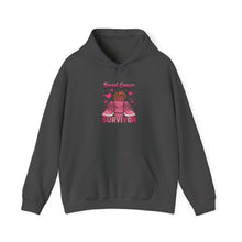 Load image into Gallery viewer, Breast Cancer Survivor Hoodie, Empowerment Sweatshirt, Supportive Gift, Unisex Hooded Sweatshirt, Cancer Awareness Apparel
