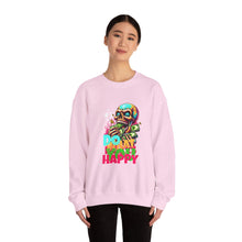 Load image into Gallery viewer, Funny Skull Quotes Unisex Sweatshirt, Happy Vibes Sweater, Silly Skeleton Jumper, Motivational Pullover, Cool Graphic Crewneck, Comfortable
