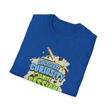 Load image into Gallery viewer, Curiosity &amp; Passion T-Shirt, Unisex Softstyle Tee, Inspirational Gift, Motivational Shirt, Education Apparel, Youth Empowerment
