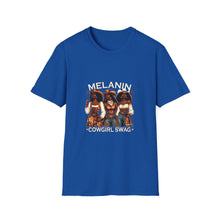 Load image into Gallery viewer, Melanin Goddess Unisex Softstyle T-Shirt, Casual Wear, Affirmation Tee, Gift for Her, Summer Essential, Black Woman Pride Shirt
