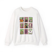Load image into Gallery viewer, Halloween Themed Unisex Crewneck Sweatshirt, Cozy Fall Layering, Spooky Season Apparel, Pumpkin, Ghost, Witch Design
