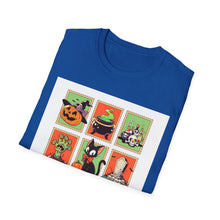 Load image into Gallery viewer, Halloween Themed T-Shirt, Unisex Softstyle Tee for Fall, Trick or Treat Shirt, Spooky Casual Wear, Halloween Party Apparel
