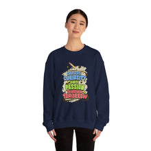 Load image into Gallery viewer, Curiosity Passion Crewneck Sweatshirt - Motivational Gift for Students, Education Inspiration, Cozy Unisex Sweater, Unique Teacher [...]
