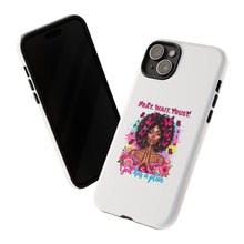 Load image into Gallery viewer, Inspirational Phone Case, Pray Wait Trust God Has a Plan, Spiritual Gift, Motivational Decor, Faith-Based Accessory
