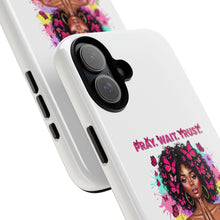 Load image into Gallery viewer, Inspirational Phone Case, Pray Wait Trust God Has a Plan, Spiritual Gift, Motivational Decor, Faith-Based Accessory
