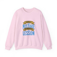 Load image into Gallery viewer, Inspirational Crewneck Sweatshirt, Forget the Mistake Remember the Lesson Hoodie, Motivational Gift, Cozy Apparel, Unisex Sweatshirt, [...]
