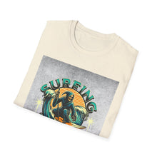 Load image into Gallery viewer, Surfing for Freedom Unisex Softstyle T-Shirt | Summer Vibe, Beachwear, Gift for Surfers, Casual Tee, Adventure Apparel
