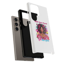 Load image into Gallery viewer, Inspirational Phone Case, Pray Wait Trust God Has a Plan, Spiritual Gift, Motivational Decor, Faith-Based Accessory
