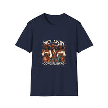 Load image into Gallery viewer, Melanin Goddess Unisex Softstyle T-Shirt, Casual Wear, Affirmation Tee, Gift for Her, Summer Essential, Black Woman Pride Shirt
