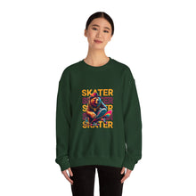 Load image into Gallery viewer, Skater Bear Crewneck Sweatshirt - Cool Aesthetic for Skate Lovers, Perfect Gift for Birthdays, Casual Wear, Unisex Sweater, Streetwear
