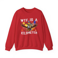 Load image into Gallery viewer, WTF Is A Kilometer Sweatshirt, Funny Gift for Friends, Unisex Crewneck, Casual Wear, Travel Humor, Perfect for Holidays
