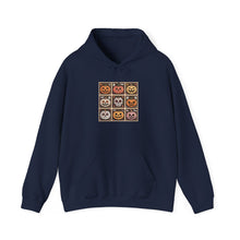 Load image into Gallery viewer, Spooky Halloween Hoodie with Pumpkin Faces, Unisex Sweatshirt, Cozy Fall Fashion, Halloween Gift, Casual Autumn Wear
