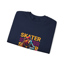 Load image into Gallery viewer, Skater Bear Crewneck Sweatshirt - Cool Aesthetic for Skate Lovers, Perfect Gift for Birthdays, Casual Wear, Unisex Sweater, Streetwear

