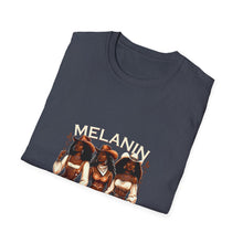 Load image into Gallery viewer, Melanin Goddess Unisex Softstyle T-Shirt, Casual Wear, Affirmation Tee, Gift for Her, Summer Essential, Black Woman Pride Shirt

