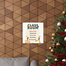 Load image into Gallery viewer, Classroom Rules Matte Poster for Motivational Decor, Education Wall Art, Teacher Gifts, Kids Room Decor, Classroom Management
