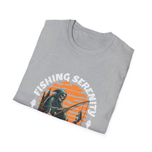 Load image into Gallery viewer, Unisex Fishing Serenity T-Shirt, Relaxed Life Tee for Fishing Enthusiasts, Outdoor Lover Gift, Casual Wear, Birthday Present, [...]
