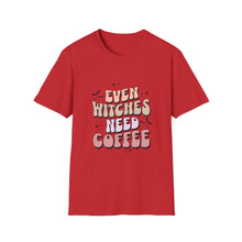 Load image into Gallery viewer, Unisex Coffee Lover T-Shirt - "Even Witches Need Coffee" - Perfect Gift for Halloween, Witchy Vibes, Casual Wear, Coffee Enthusiasts, [...]
