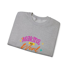 Load image into Gallery viewer, Brightening the World Crewneck Sweatshirt, Cozy Unisex Pullover, Perfect Gift for Friends, Inspirational Apparel for Every Occasion, [...]
