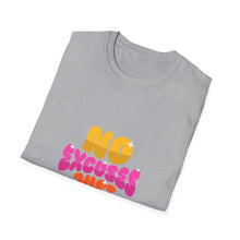 Load image into Gallery viewer, Motivational Unisex Softstyle T-Shirt - "No Excuses Just Results", Gym Shirt, Fitness Apparel, Casual Wear, Gift for Athletes
